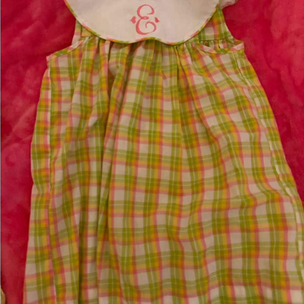 “E” monogram Kids dress